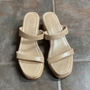Splendid Beige Double Strap Sandals